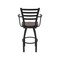 Holland Bar Stool Co Jackie with Arms 25 in. Swivel Counter Stool with Black Wrinkle Finish and Dark Cherry Maple Seat 415 - alternate 2